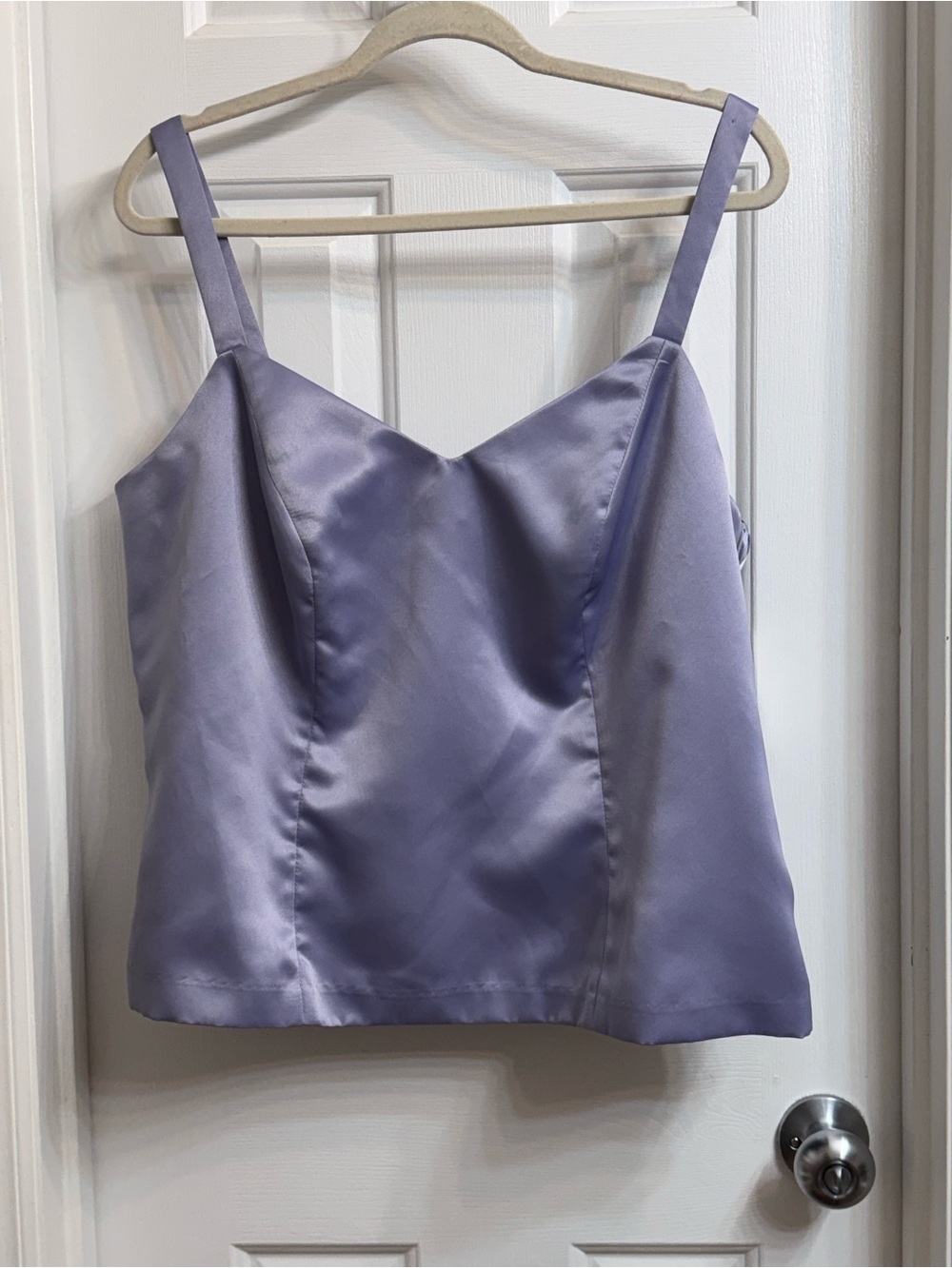R & M Richards Women’s Lavender Satin V-Neck Camisole Top New With Tags Size 16W